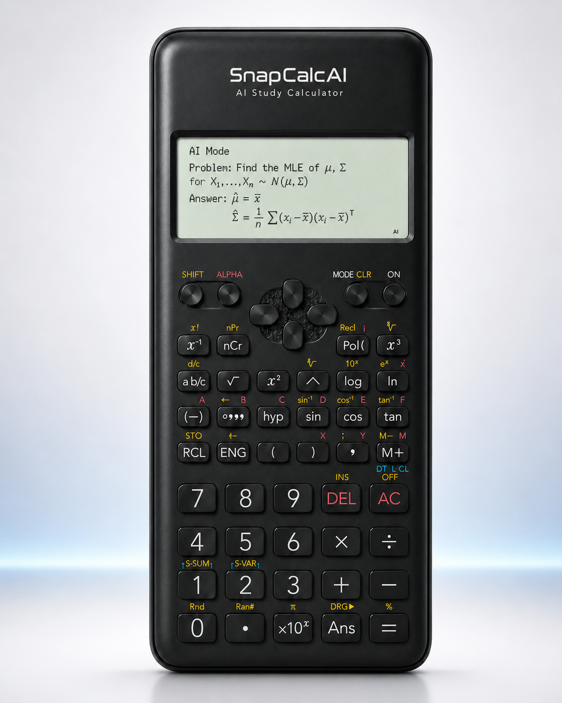 SnapCalcAI premium AI study calculator front product render